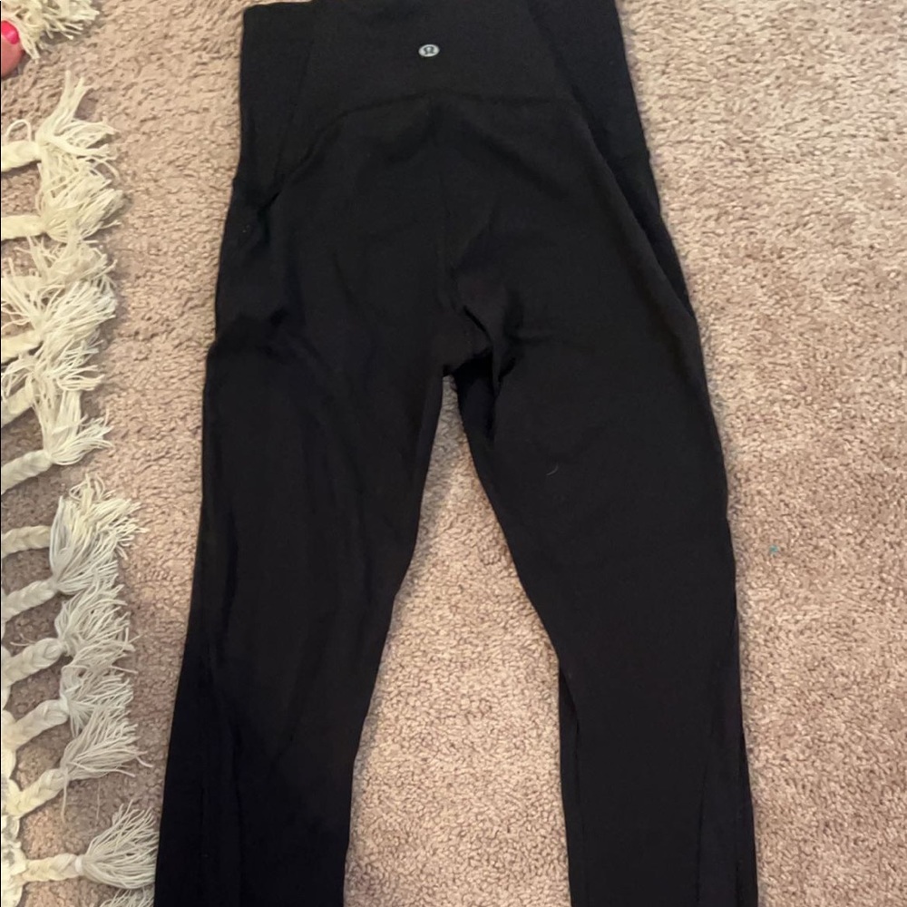 Full length black lulu mesh leggings